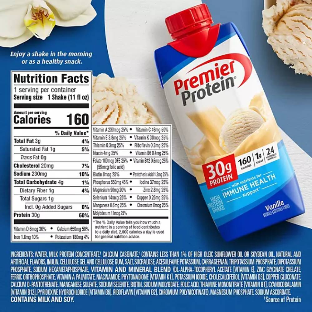 Premier Protein 30g High Protein Shake, Vanilla - 11 fl Oz - 15 Pack - Image 3