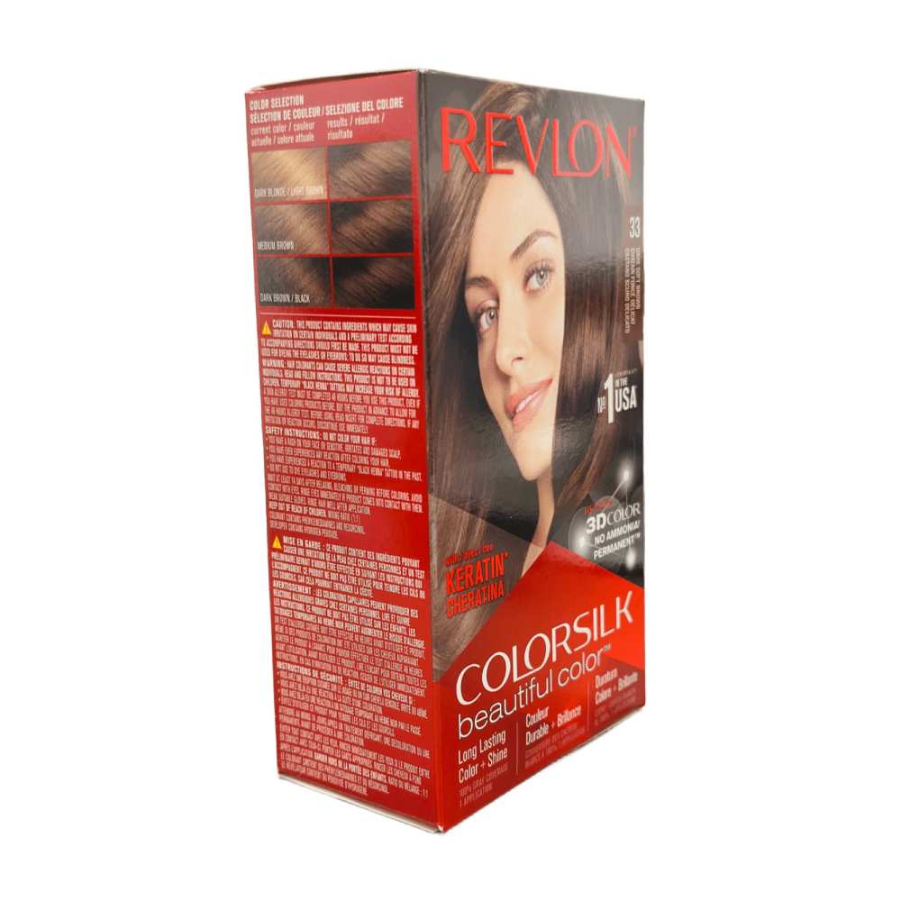 Revlon ColorSilk Hair Color - #33 Dark Soft Brown - 12 Pack - Image 4