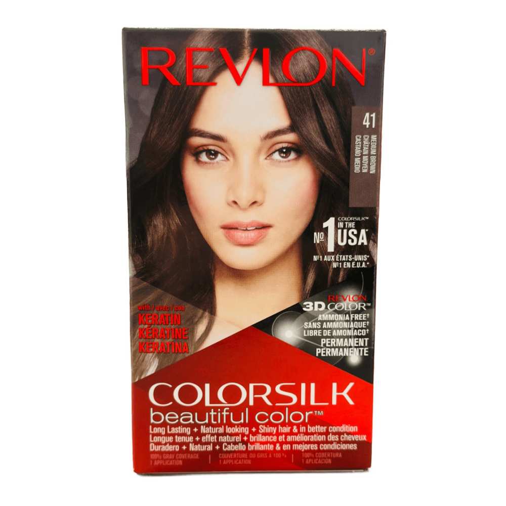 Revlon ColorSilk Hair Color -  #41 Medium Brown - 12 Pack - Image 2