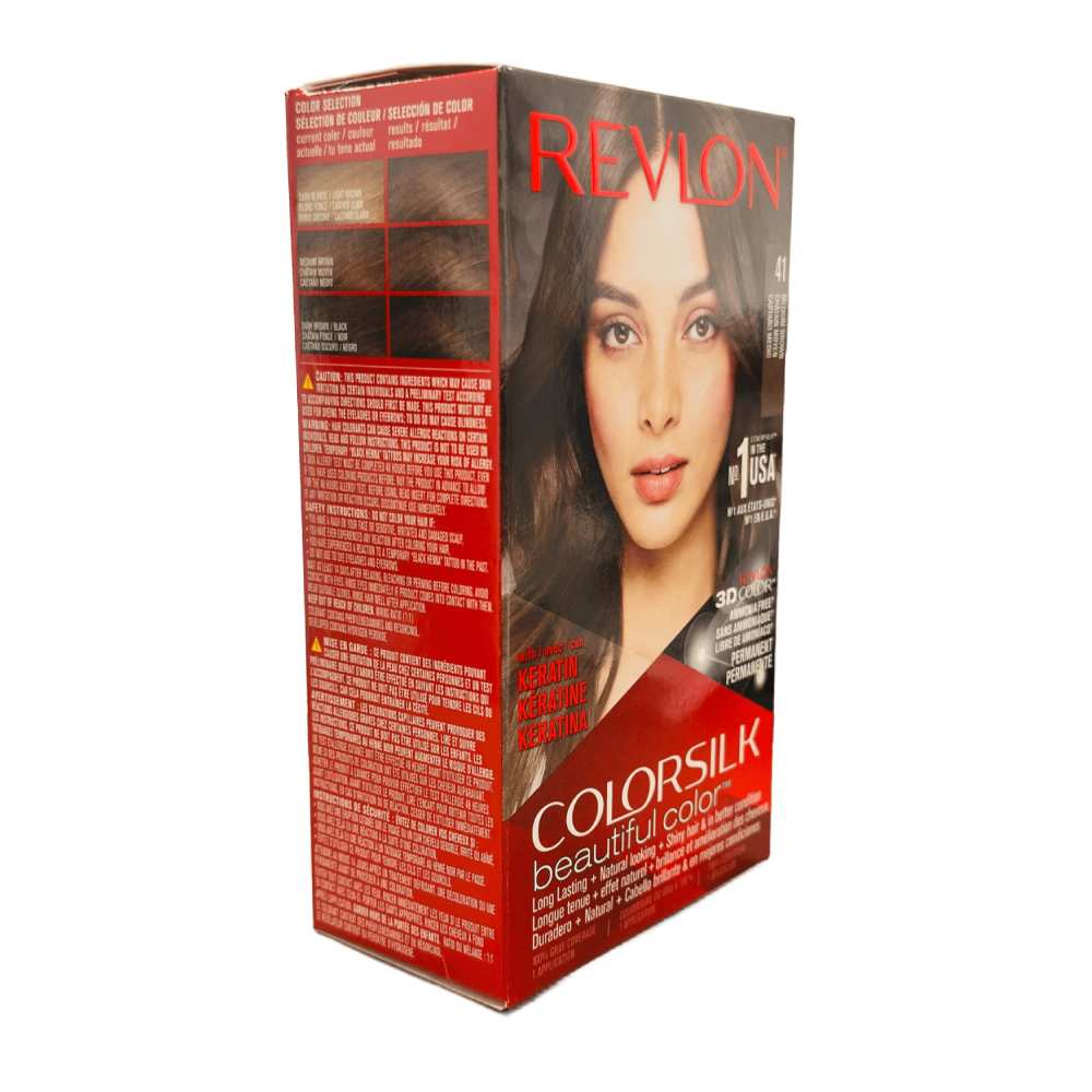 Revlon ColorSilk Hair Color -  #41 Medium Brown - 12 Pack - Image 4