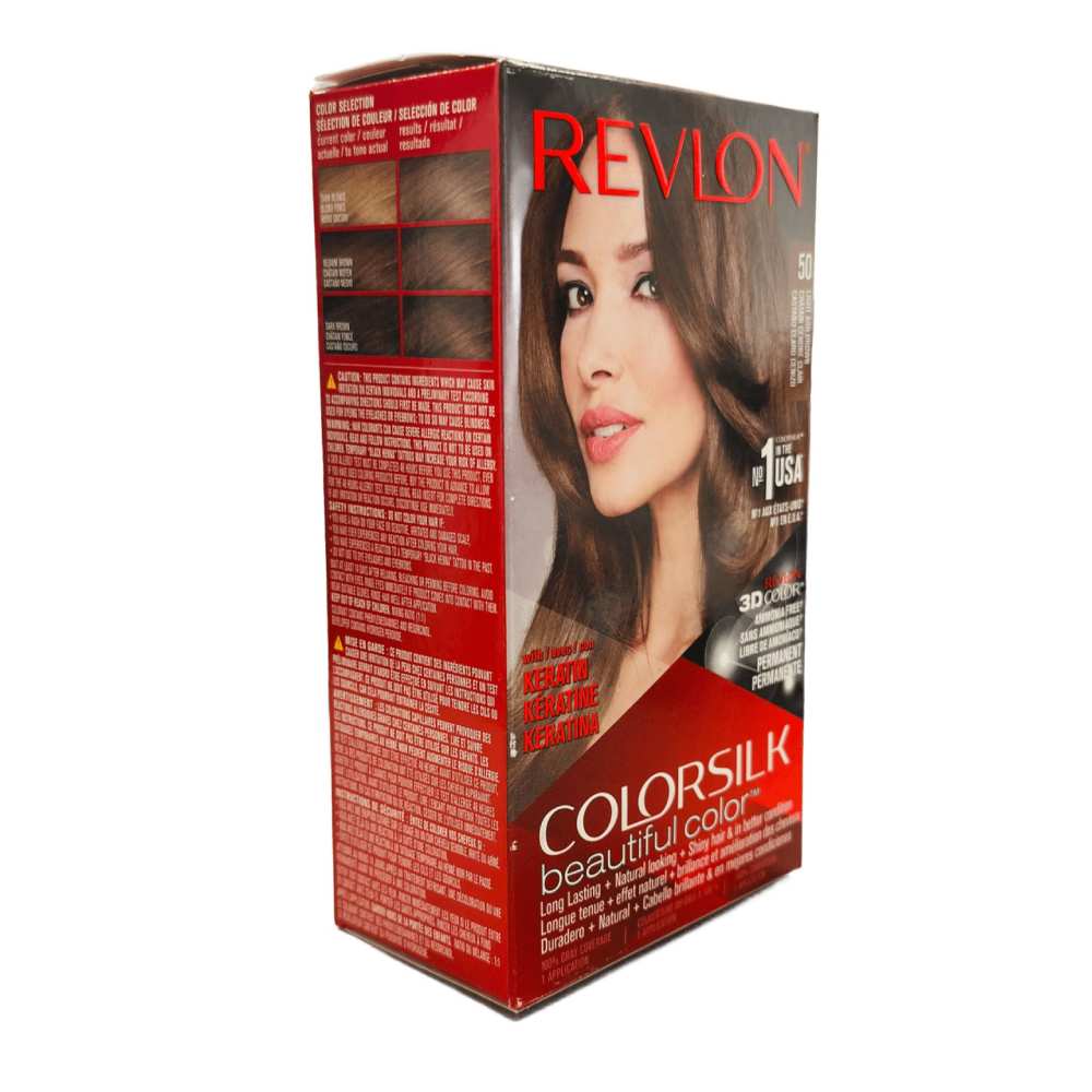 Revlon ColorSilk Hair Color -  #50 Light Ash Brown - 12 Pack - Image 3