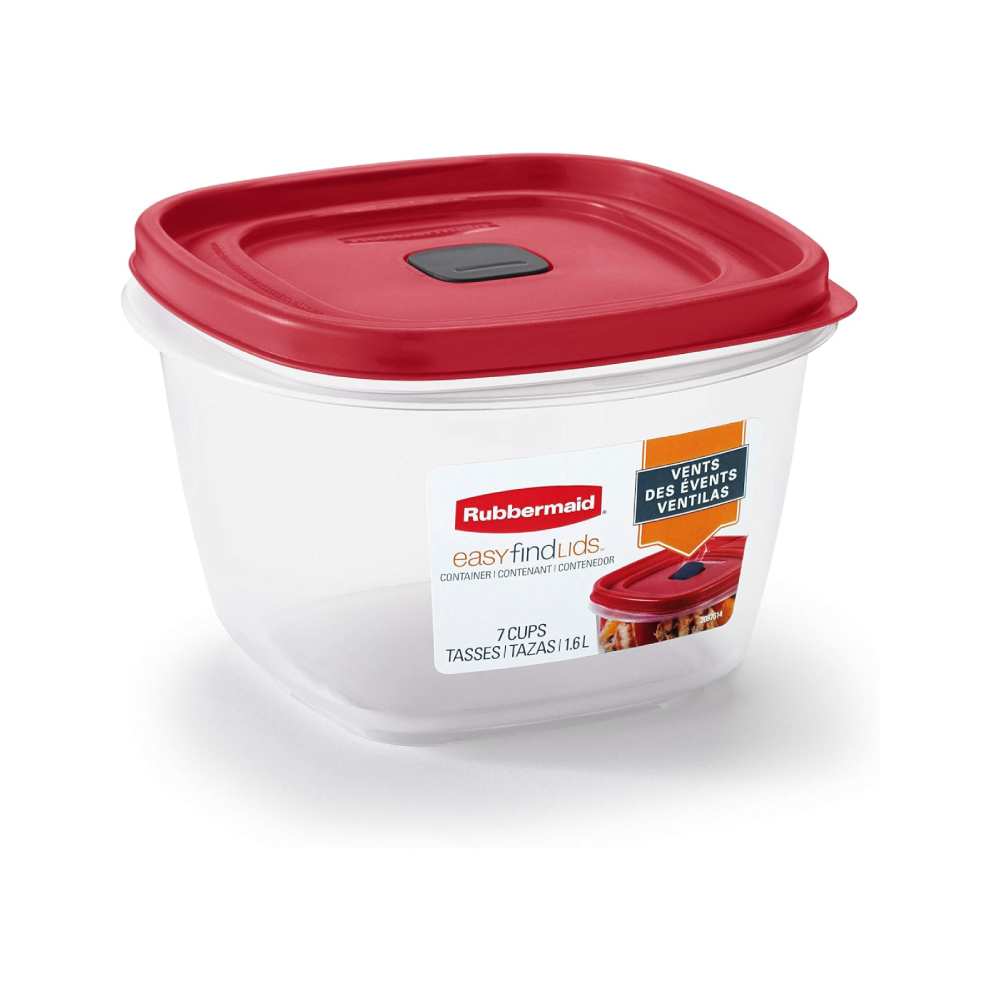 Rubbermaid - Easy Find Vented Lid 7-Cup Food Storage Container - 3 Pack - Image 2