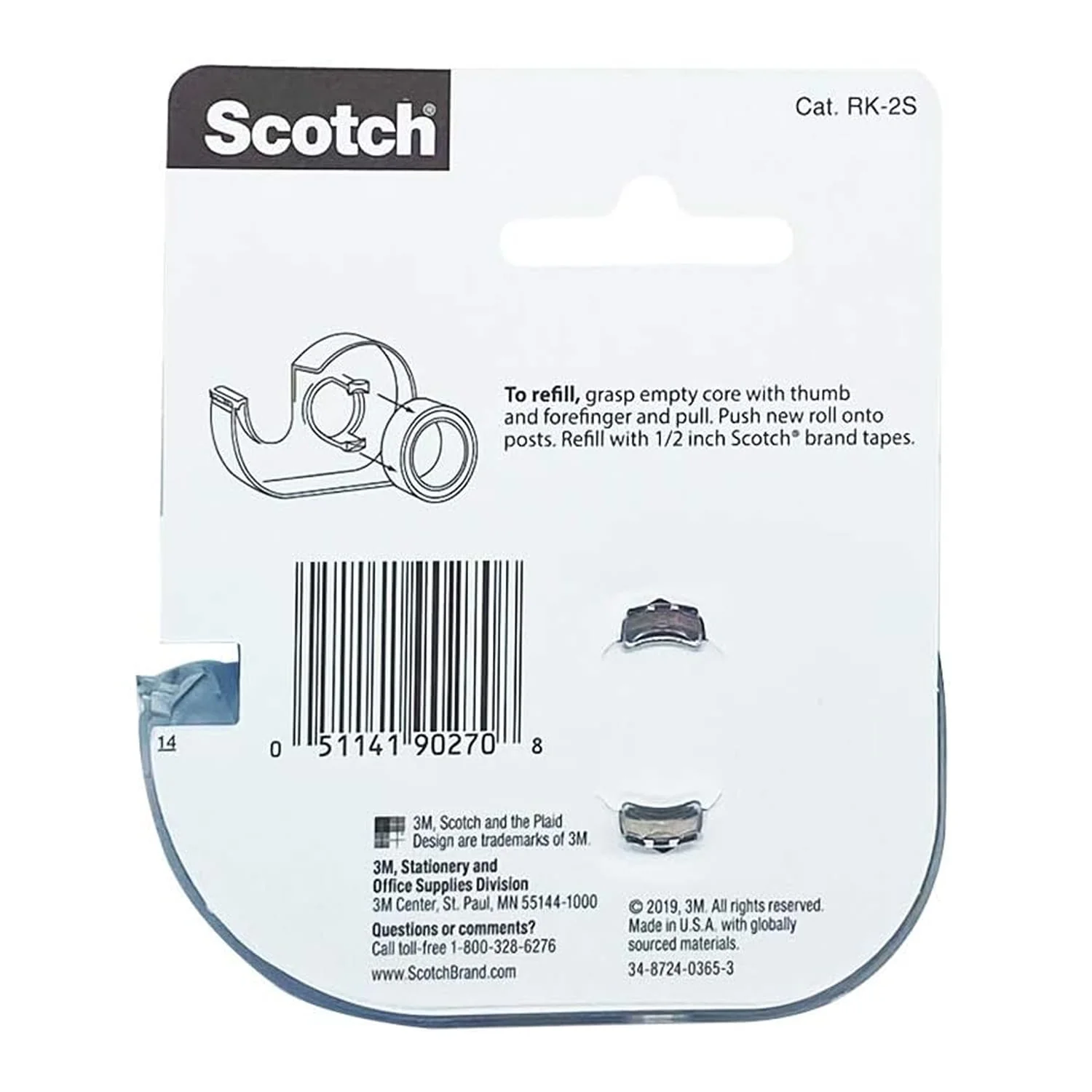 Scotch 3M Utility Tape, 1/2 in x 700 in with Dispenser – 8 Pack - Image 3