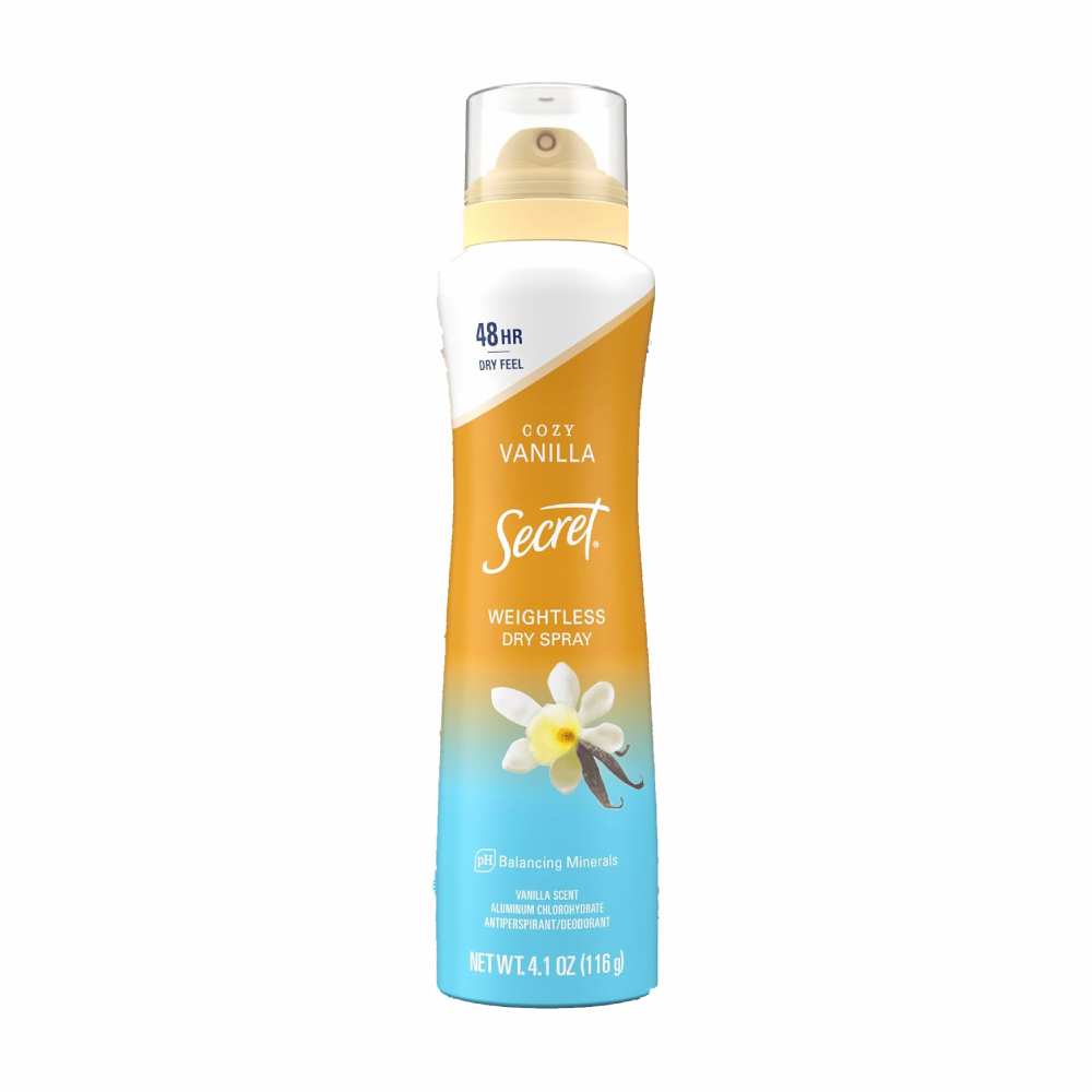 Secret - Dry Spray Antiperspirant Deodorant Vanilla And Argan Oil - 4.1 Oz - 12 Pack - Image 2