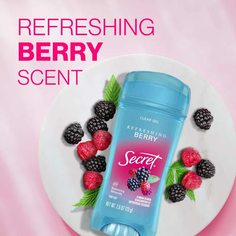Secret Clear Gel Berry Antiperspirant & Deodorant  2.6 Oz - 12 Pack - Image 4