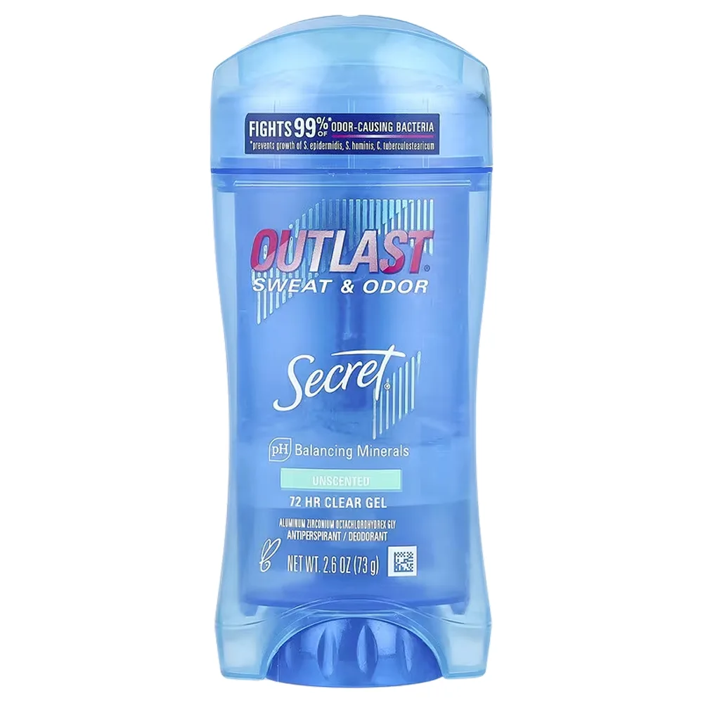 Secret - Outlast Clear Gel Unscented Antiperspirant & Deodorant - 2.6 Oz - 12 Pack - Image 2