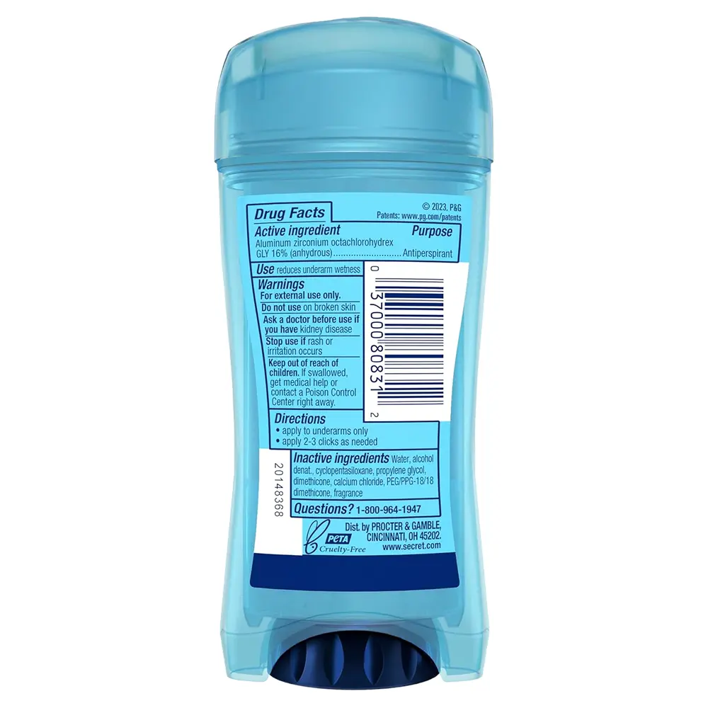 Secret - Outlast Clear Gel Unscented Antiperspirant & Deodorant - 2.6 Oz - 12 Pack - Image 3