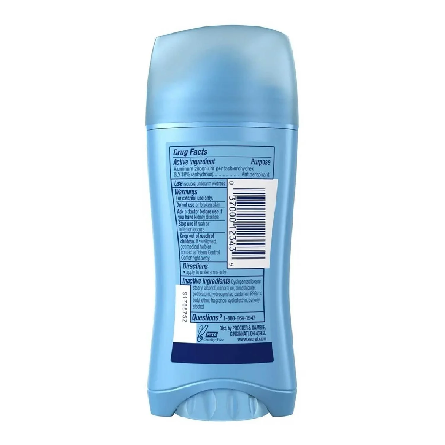 Secret Powder Fresh Invisible Solid Antiperspirant & Deodorant - 2.6oz 12 Pack - Image 3