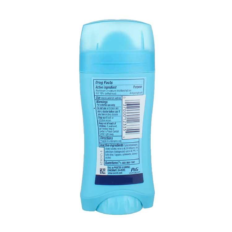 Secret Sheer Clean Invisible Solid Antiperspirant & Deodorant - 2.6oz 12 Pack - Image 3
