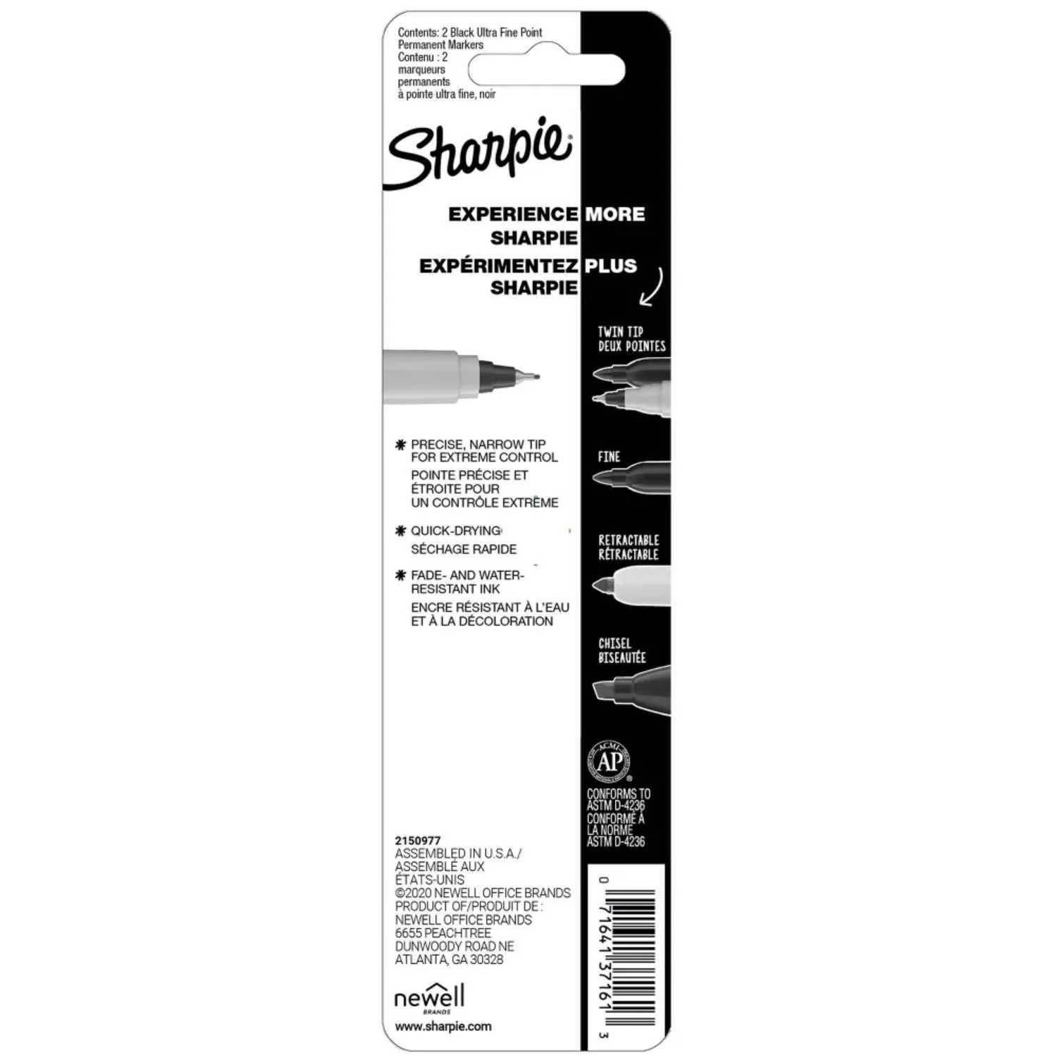 Sharpie - Permanent Markers Ultra Fine Tip Black - Pack of Two - 144 Pack - Image 4
