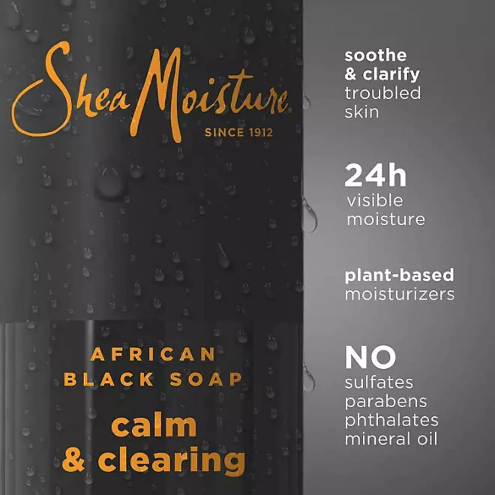 Shea Moisture African Black Soap Calm and Clearing Body Wash - 18 fl Oz - 2 Pack - Image 4