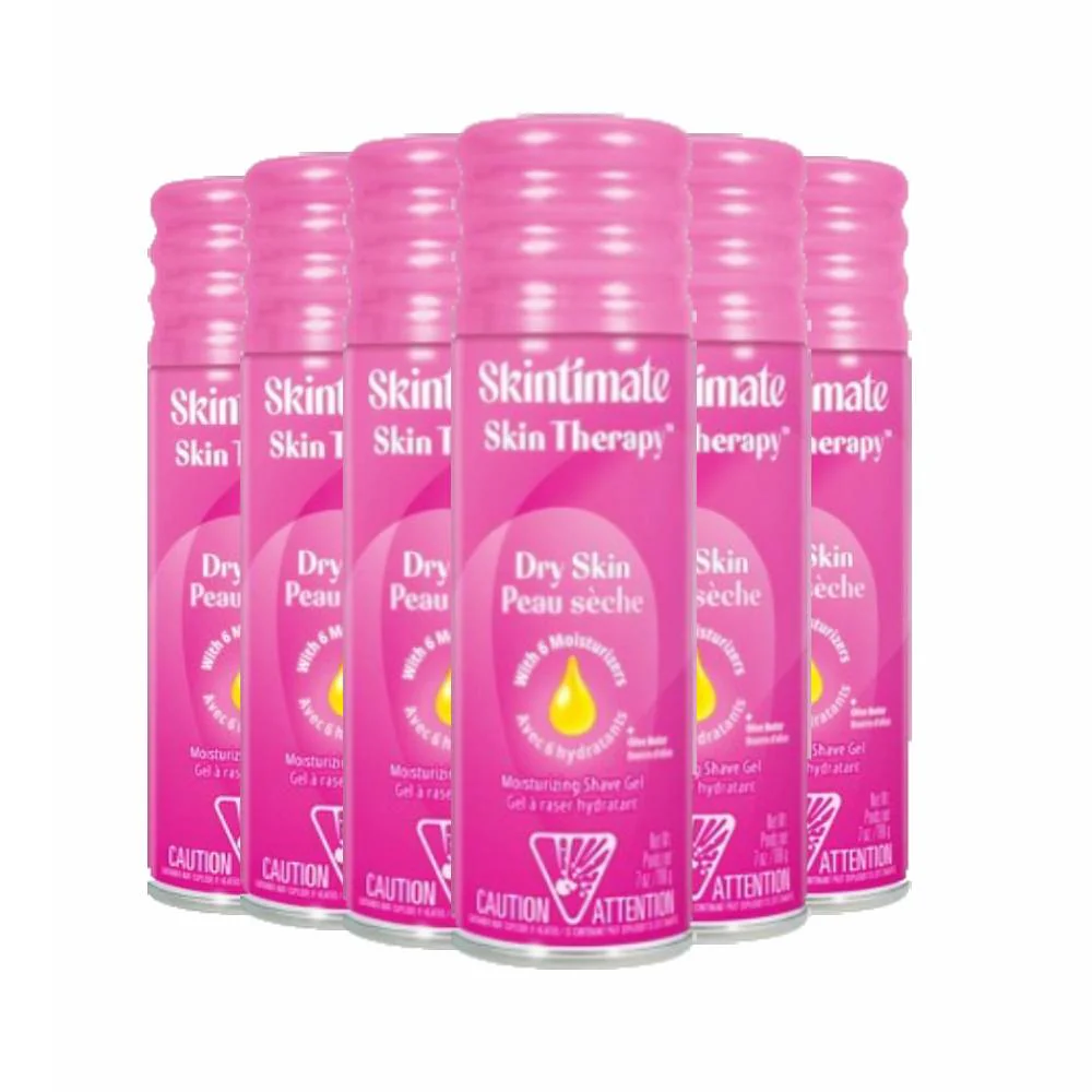 Skintimate Skin Therapy Dry Skin Women's Shave Gel 7 Oz - 6 Pack