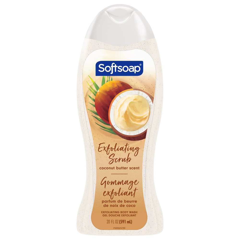 Softsoap - Body Wash Exfoliating Scrub, Coconut Butter Scent - 20 Oz - 4 Pack - Image 2