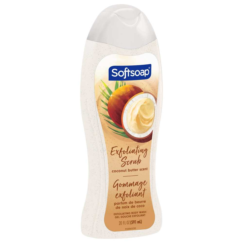 Softsoap - Body Wash Exfoliating Scrub, Coconut Butter Scent - 20 Oz - 4 Pack - Image 4