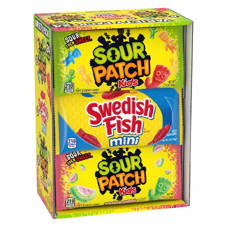 Sour Patch Kids and Swedish Fish Soft and Chewy Candy Variety Pack - 24 Pack - Image 2