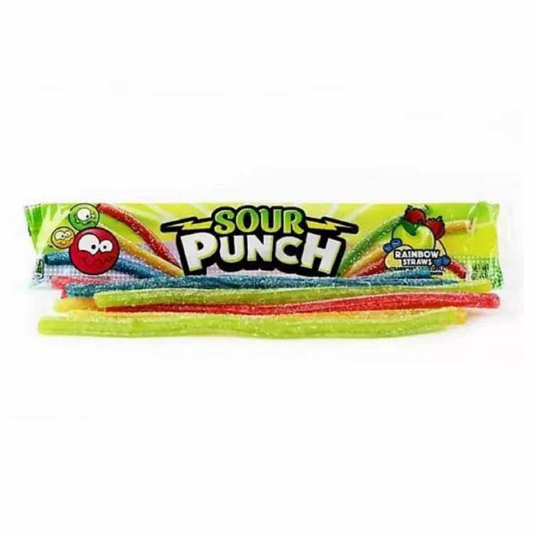 Sour Punch Rainbow Straws Assorted Chewy Candy 2 oz- 24 Pack - Image 2