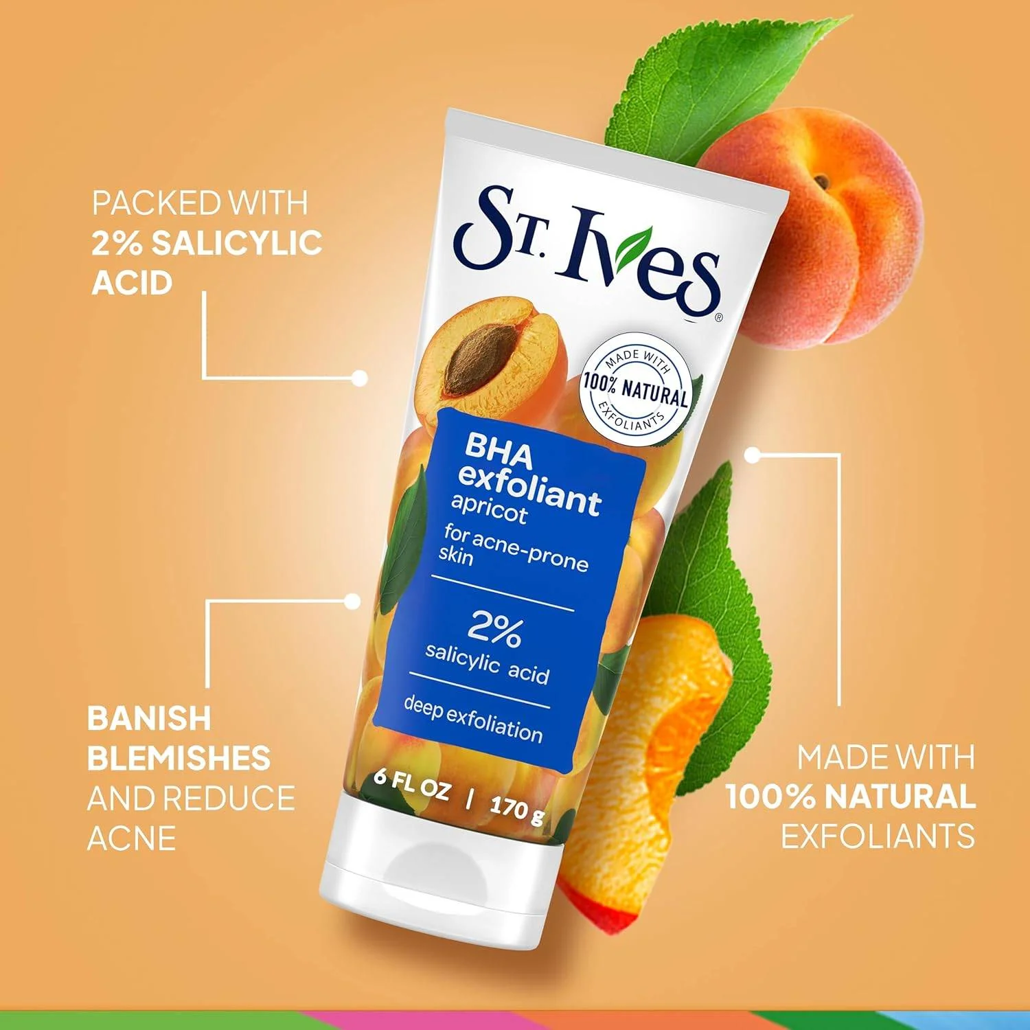 St. Ives Acne Control Apricot Face Scrub - 6 Oz - 6 Pack - Image 3