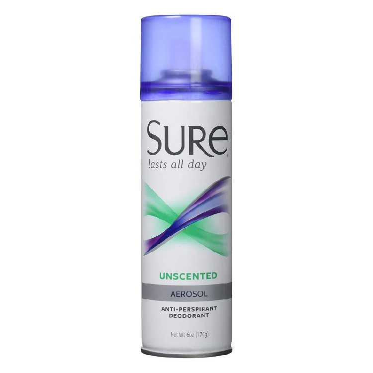 Sure Aerosol Unscented 6 oz Anti-Perspirant & Deodorant Spray - 12 Pack - Image 2