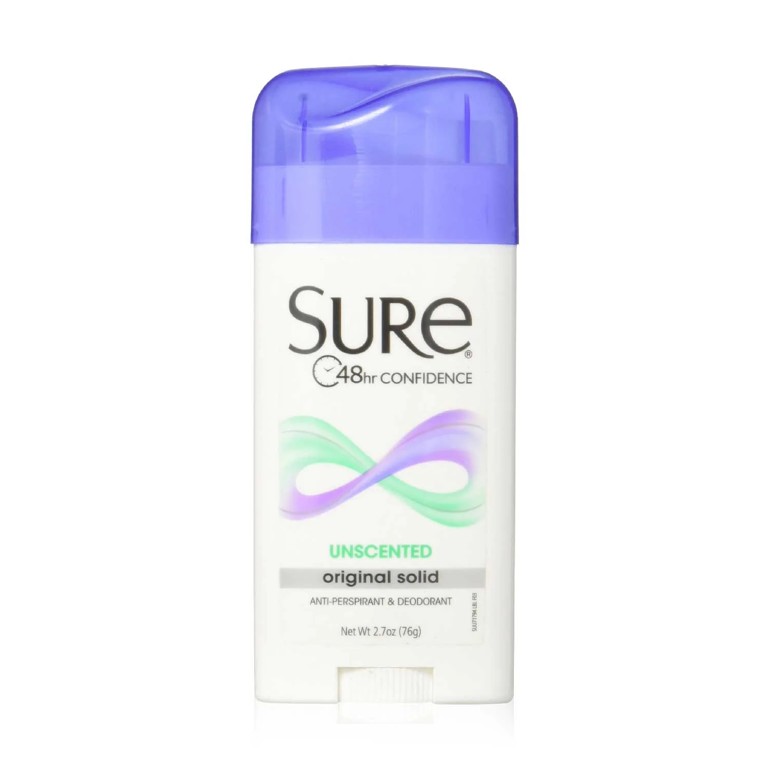 Sure Original Solid Unscented Anti-Perspirant Deodorant 2.7 oz - 12 Pack - Image 2