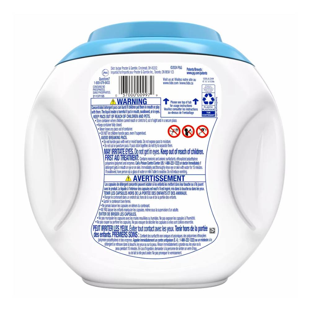 Tide - Pods Free & Gentle HE Laundry Detergent Pacs - 42 Ct - 39 Oz - 4 Pack - Image 3