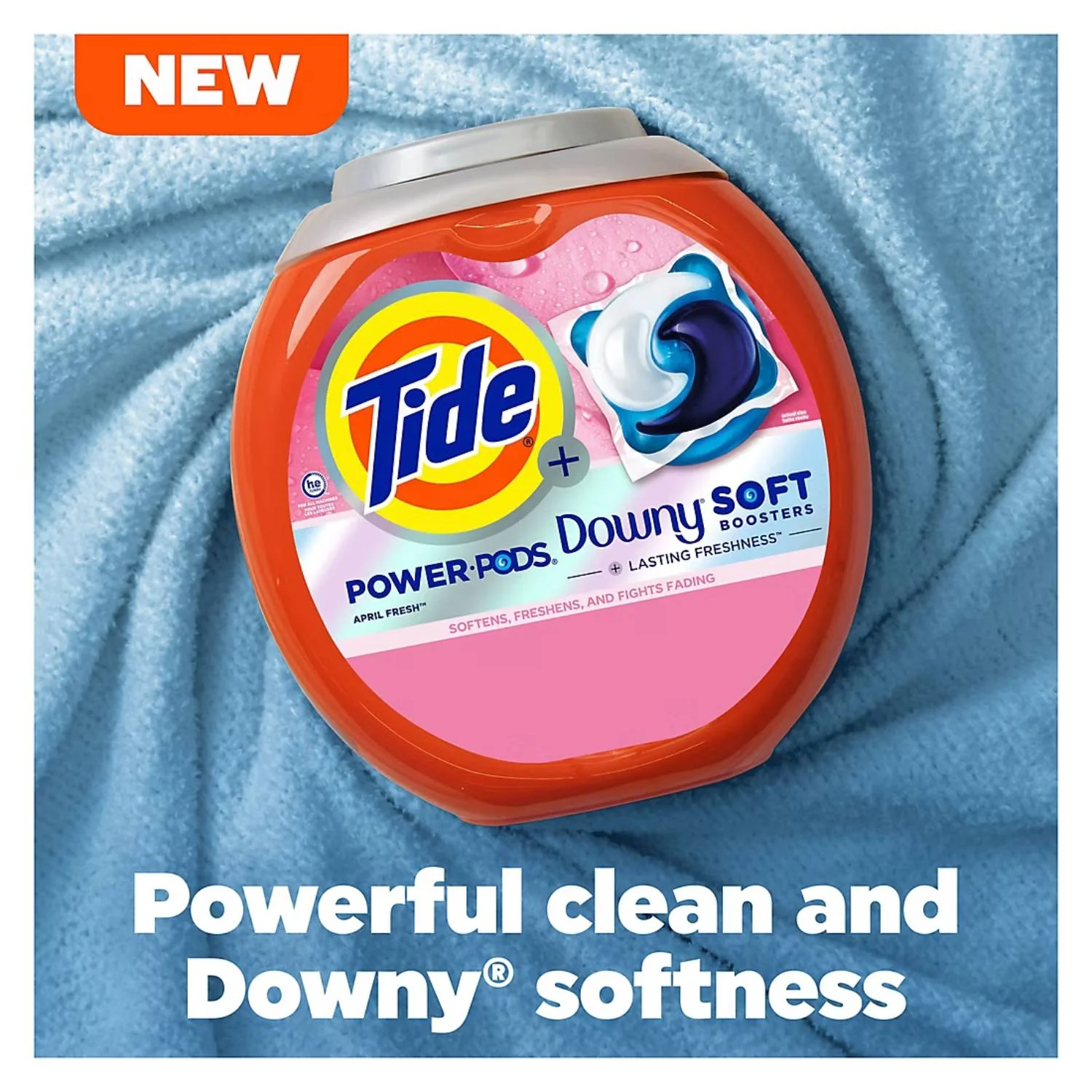 Tide Power PODS 2-in-1 Laundry Detergent Pods W/ Downy Soft Boosters April Fresh Scent - 72 Ct - Image 3