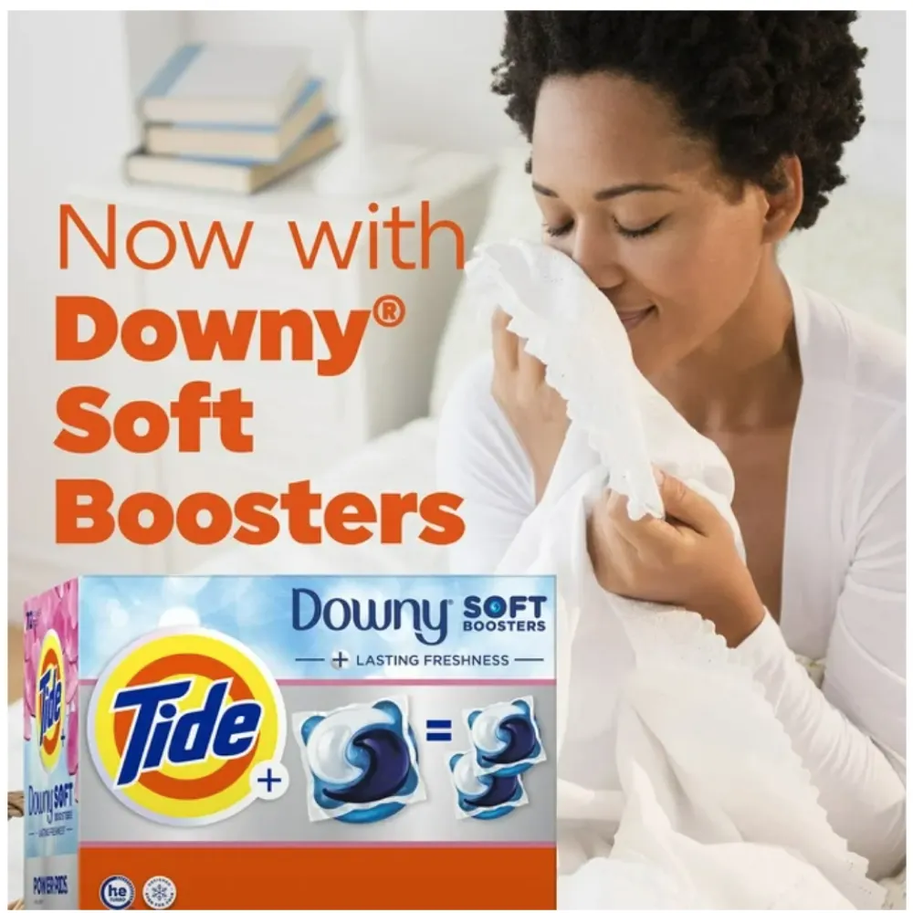 Tide - Power PODs Downy Soft Boosters Laundry Detergent Pacs, April Fresh, 72 Ct - Image 4