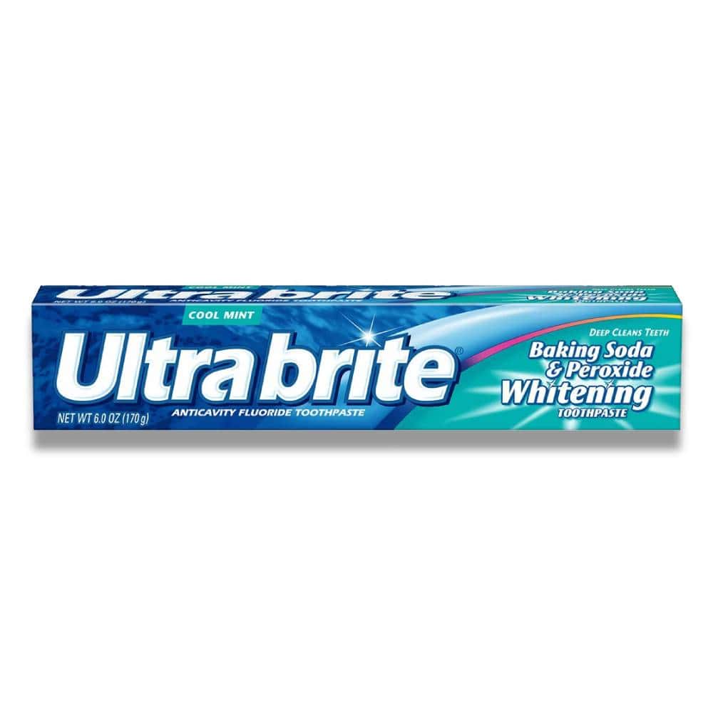 Ultra Brite - Baking Soda and Peroxide Whitening Toothpaste, Cool Mint - 6 Oz - 24 Pack - Image 2