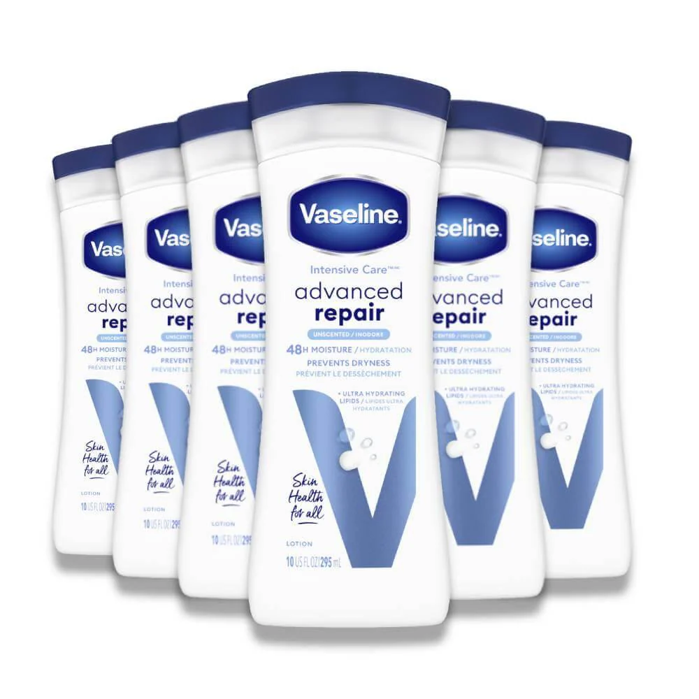 Vaseline - Intensive Care, Advanced Repair Unfragranced Body Lotion 10 oz - 6 Pack