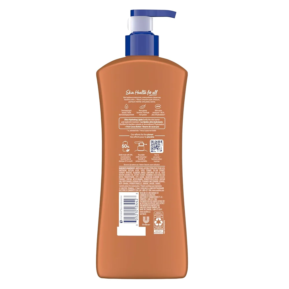 Vaseline - Intensive Care Cocoa Radiant Lotion - 20.3 oz - 4 Pack - Image 3