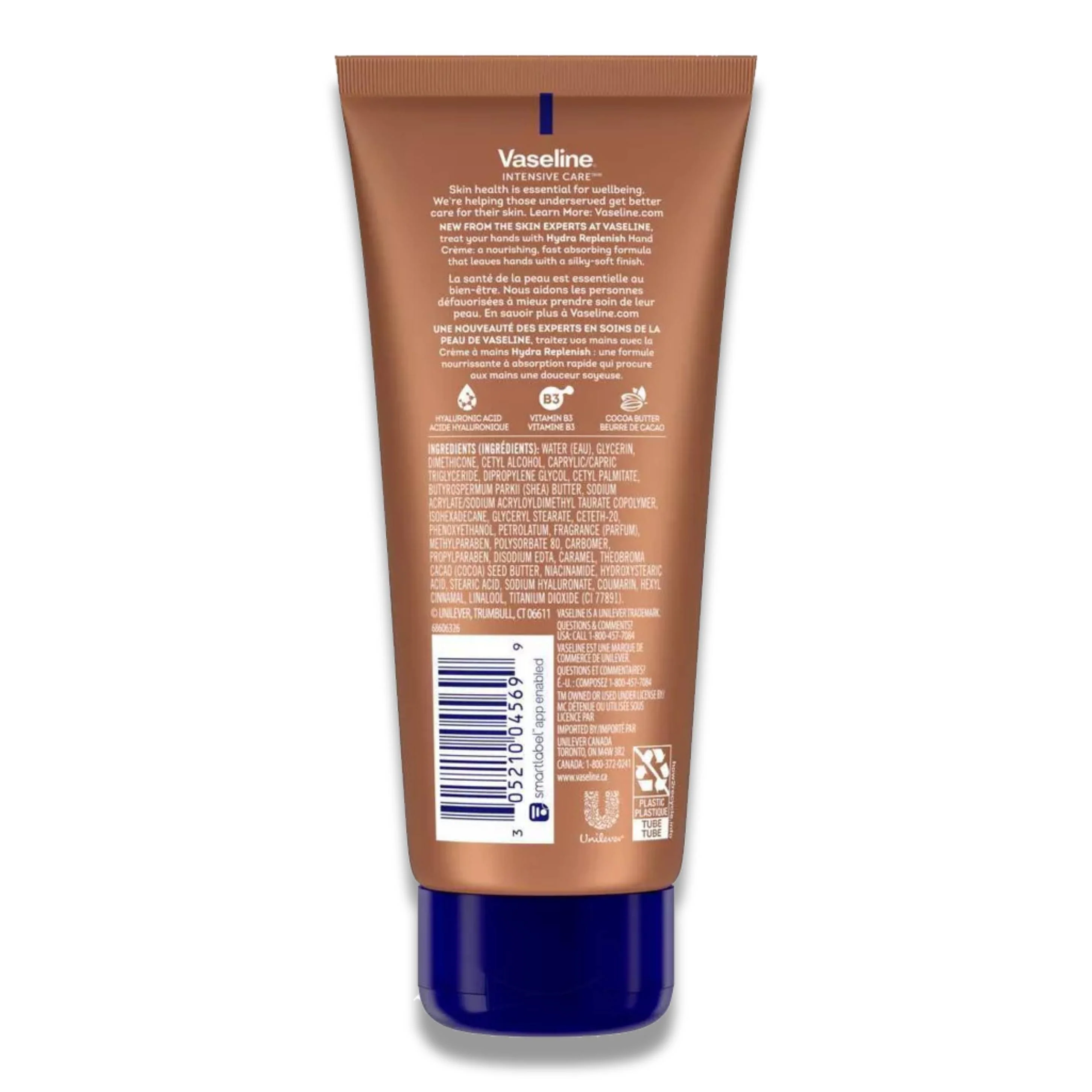 Vaseline - Intensive Care Hydra Replenish with Hyaluronic Acid and Cocoa Butter Hand Cream - 3.4 Oz - 12 Pack - Image 3