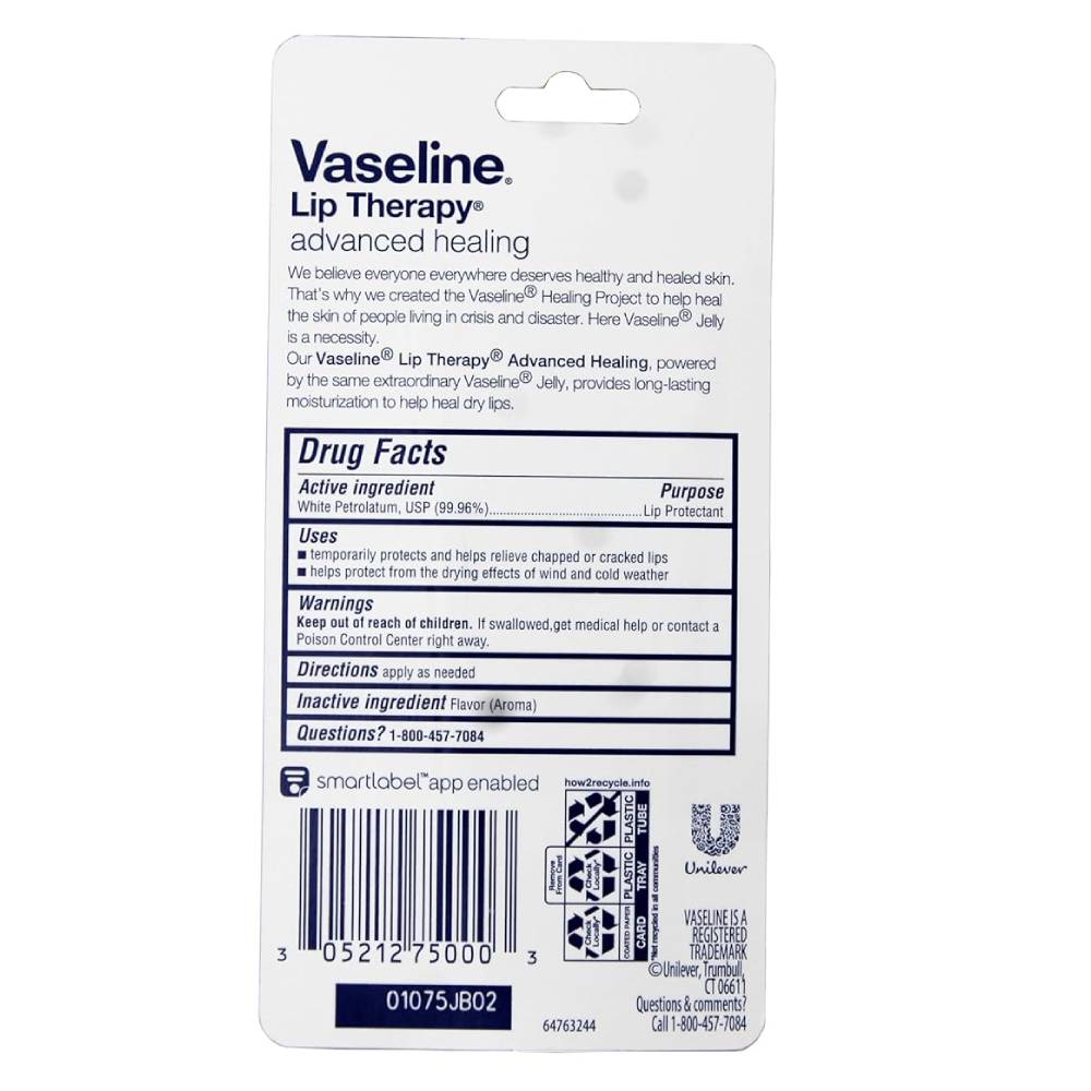 Vaseline -  Lip Therapy Advanced Formula - 0.35 Oz - 72 Pack - Image 4
