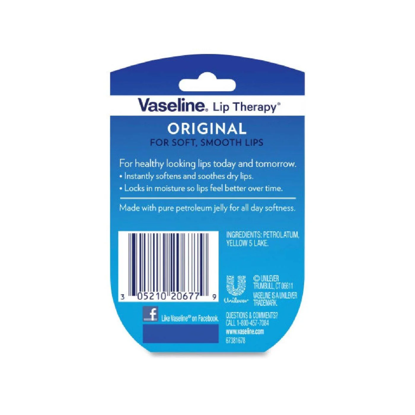 Vaseline Lip Therapy Fragrance free Original  0.25 oz -32 Pack - Travel Size - Image 3