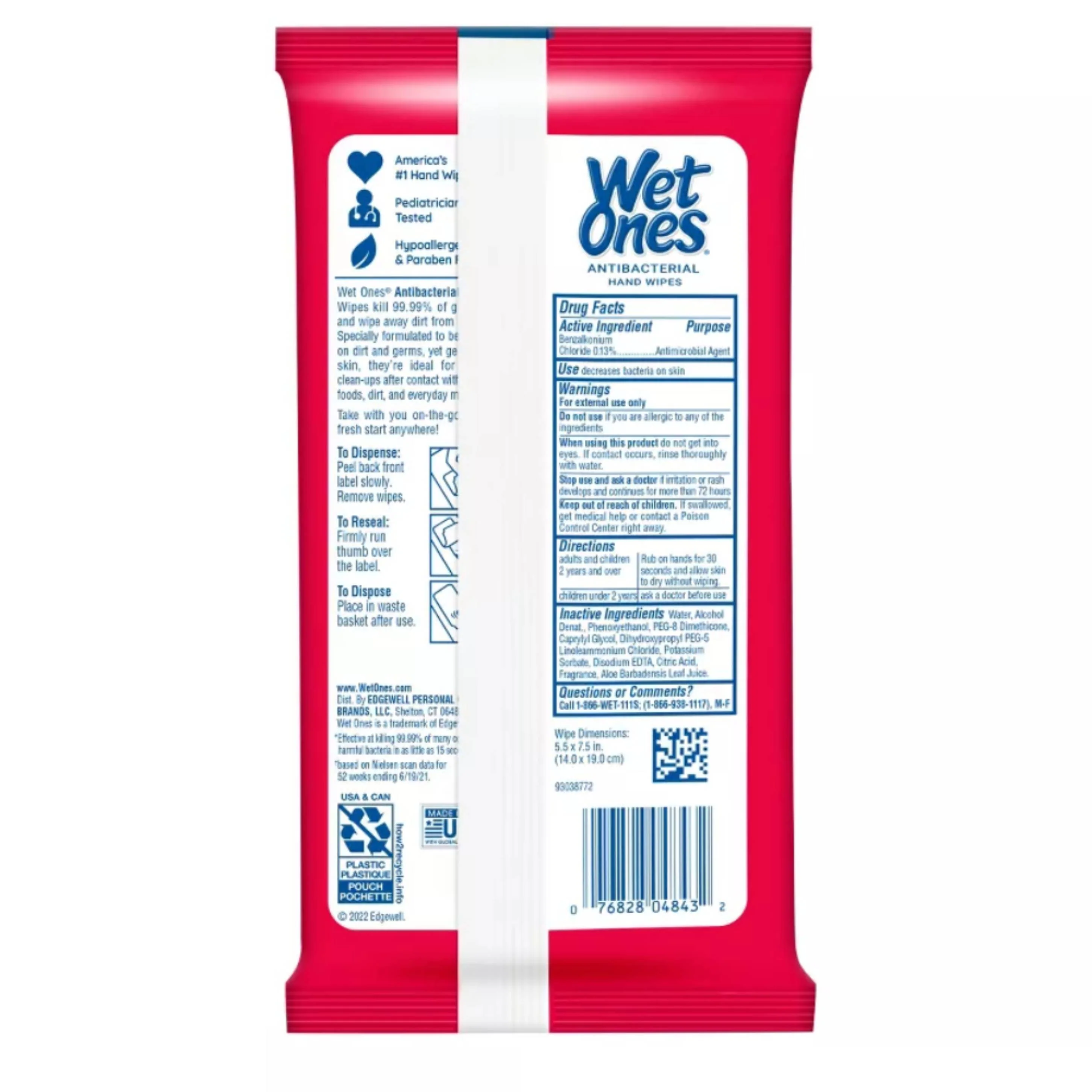 Wet Ones - Antibacterial Hand Wipes Travel Pack, Fresh - 20 Ct - 10 Pack - Image 3