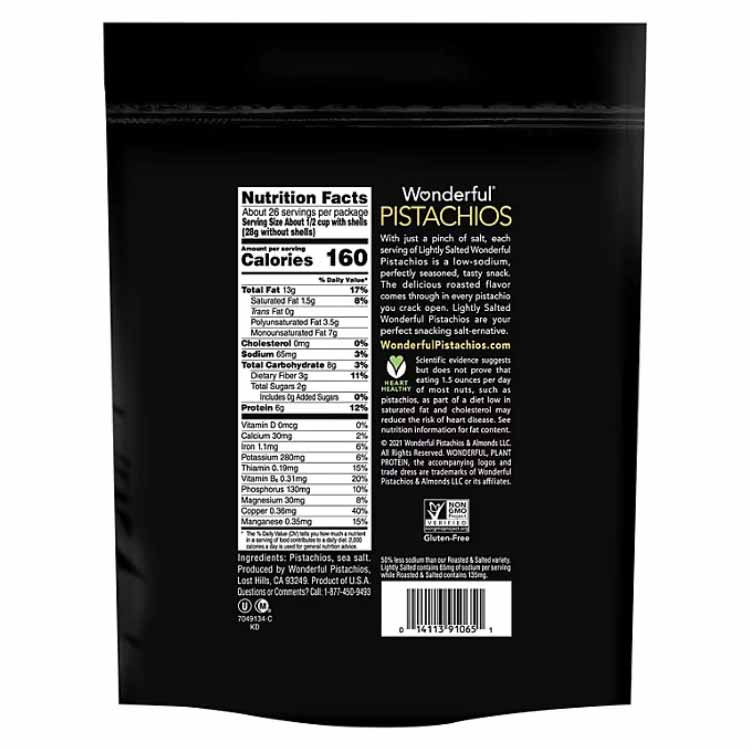 Wonderful Lightly Salted Pistachios - 48 Oz - Image 2