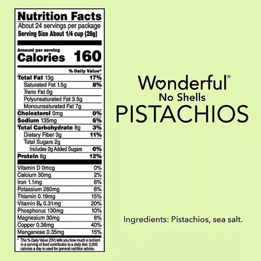Wonderful Shelled Roasted Salted Pistachios - 24 Oz - Image 2
