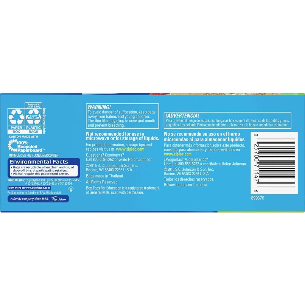 Ziploc -  Sandwhich Bags - 90 Ct - 12 Pack - Image 3