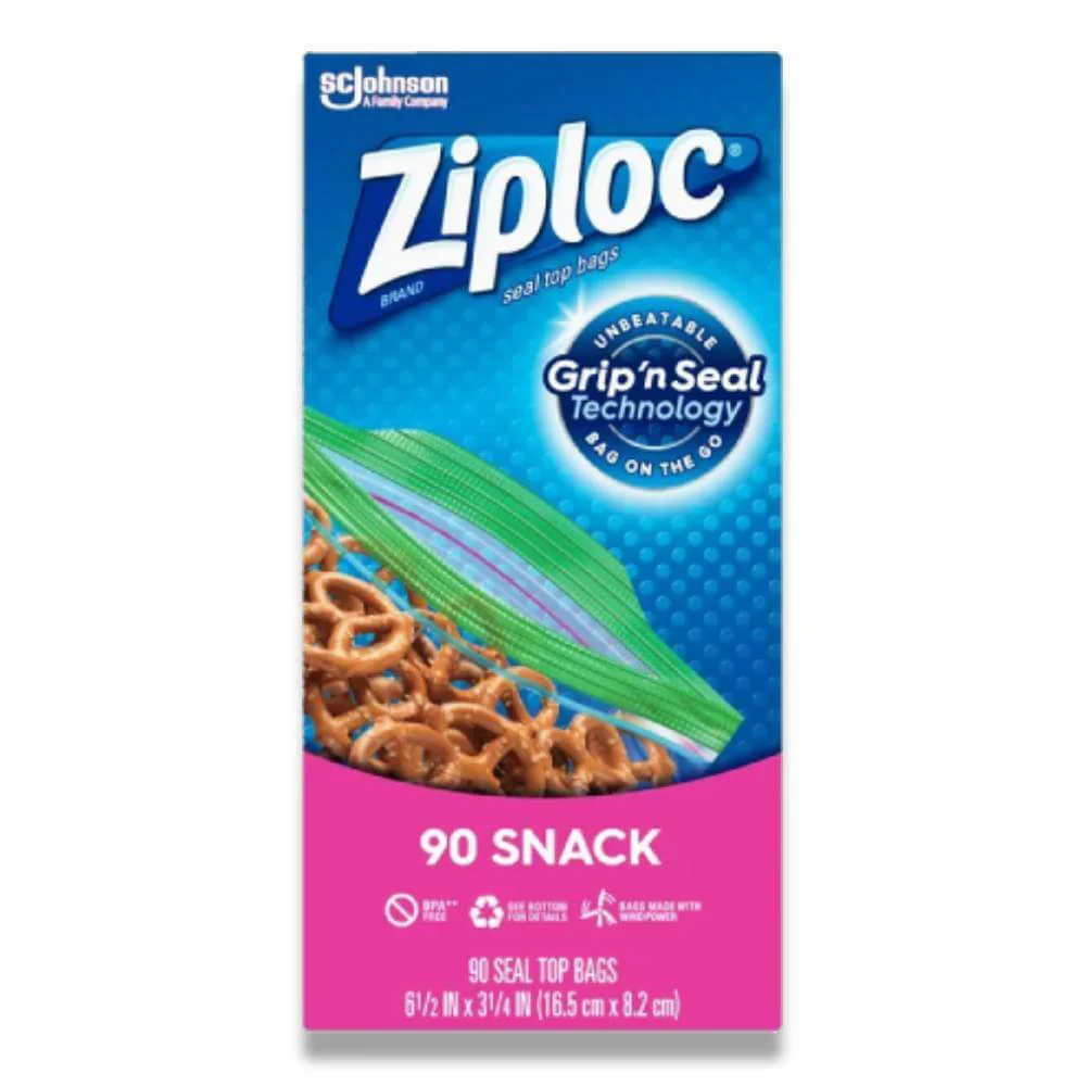 Ziploc - Snack Bags with Grip 'n Seal Technology  - 90 Ct - 12 Pack - Image 2