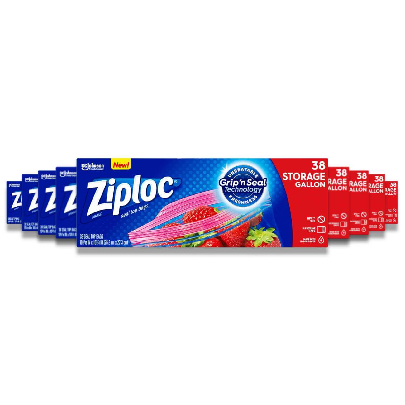 Ziploc - Storage Bags Gallon - 38 Ct - 9 Pack